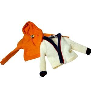 1960 Vintage Ken "Time for Tennis" Sweater & Original Orange Hoodie Sweat Jacket